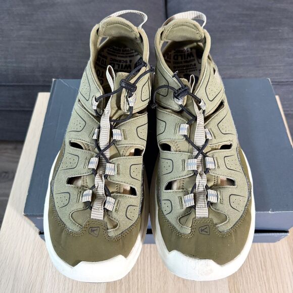 Keen WK450 Sandals Cushioned Drawstring Tan Green Gorpcore Outdoor Men\'s Size 15 main image 7